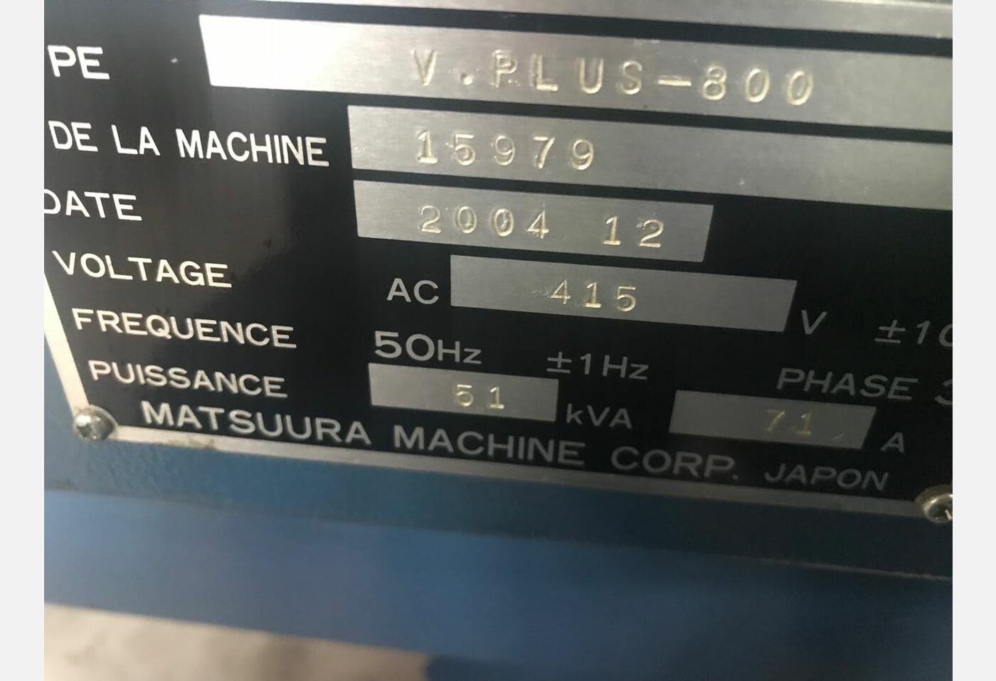 7224 CENTRE D USINAGE MATSUURA V800