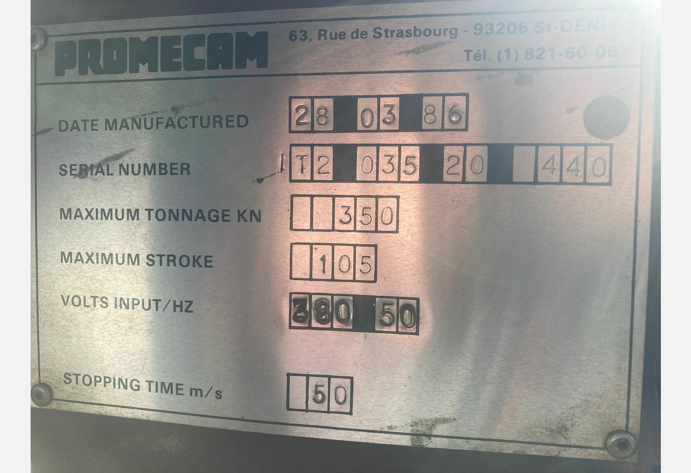 7462 GUILLOTINE SHEAR PROMECAM GH 630 Z